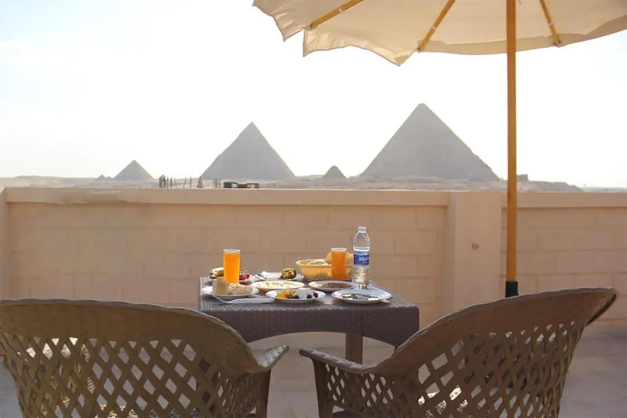 El Aida Pyramids View Hotel Kafrat al Jabal Exterior foto